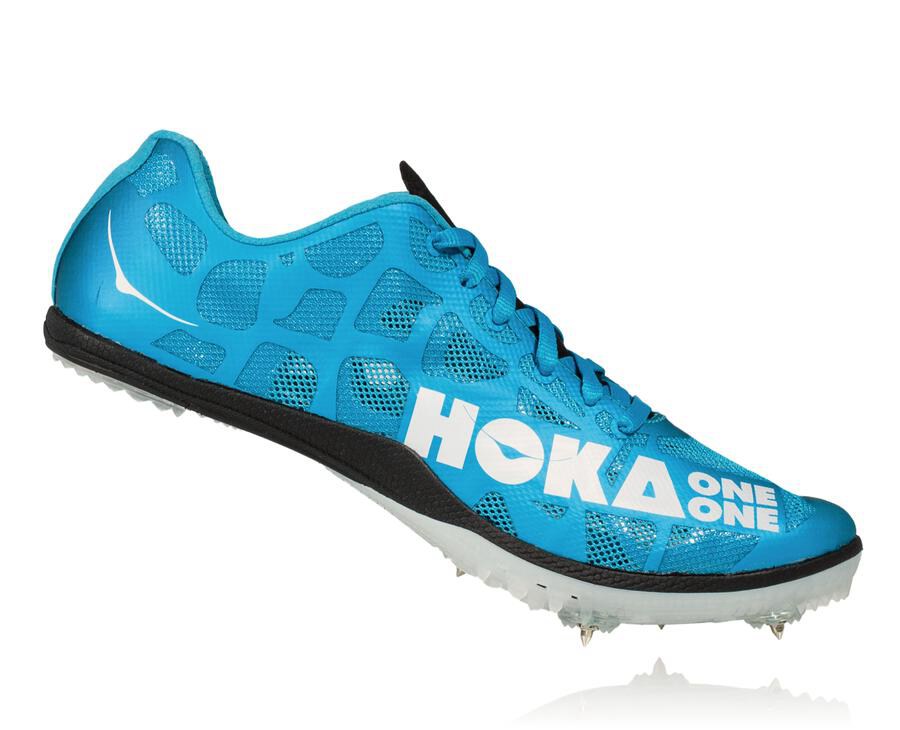 Spikes Atletismo Hoka One One Hombre Azules/Blancos - Rocket X - QUMZ36827